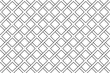 Seamless pattern white crosshatch with black line isolated on white background