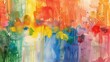Colorful dripping and splattered paint on canvas. Abstract expressionism art with vibrant colors for poster design, artistic wallpaper, and modern décor