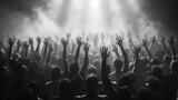 Fototapeta Pokój dzieciecy - Concert Energy: Crowd Dancing with Focus on Hands Generative ai