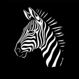 Fototapeta Konie - Zebra - Minimalist and Flat Logo - Vector illustration