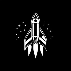 Space | Black and White Vector illustration