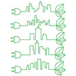 Eco city design template vector illustration
