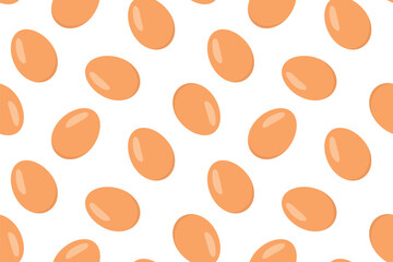 Wall Mural - seamless pattern with chicken eggs; Easter or farm shop background- vector illustration