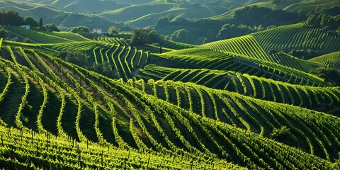 Wall Mural - vineyard in the morning