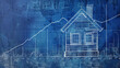 Real Estate Sales. Real estate market growth. Visual rendering. 
