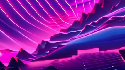 Aufkleber - futuristic landscape with mountains and lake generative ai