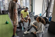© ReeldealHD images - Gym friends socialising together in a health club