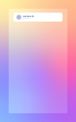 Poster - Vertical story template in gradient colors. Social media frame vector illustration.
