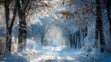 Fototapeta Most - winter photography style the atmosphere is the most beautiful and cold