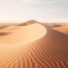 Sticker - Sand dunes in a desert with ripples and textures. 