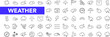 © SMUX - Weather icon set with editable stroke. Forecast weather thin line icon collection. Vector illustration
