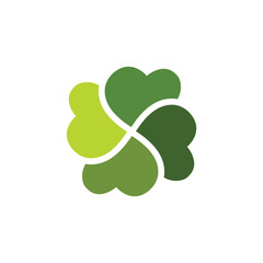 Wall Mural - clover logo icon vector