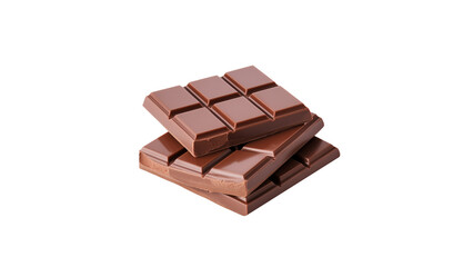 Wall Mural - chocolate bar cutout. isolated chocolate peace on transparent background