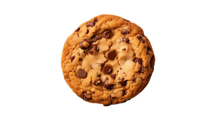 Wall Mural - chocolate cookie cutout. tasty cookie with chocolate on transparent background