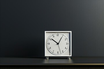 Poster - Analog flip clock. Retro display. Generate Ai