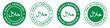 Halal certified label vector icon green illustration for product package. Green Halal sign, symbol, badge, sticker, stamp, mark or emblem. Muslim Ramadan food quality. Arabic food seal isolated.