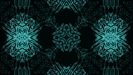 Poster - Abstract kaleidoscope with geometric pattern. Kaleidoscopic background design. Hypnotic background. Colorful abstract kaleidoscope animation with sparkling patterns. Jewelry background. 3d rendering