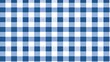Blue Gingham Style Pattern Tile
Blue white gingham cloth vector. Checkered tablecloth pattern. Traditional plaid seamless vector texture. Gingham plaid pattern.
