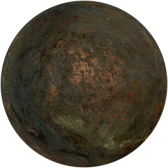 Sticker - weathered metal sphere transparent PNG