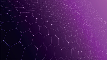 Poster - Futuristic hexagon background. Abstract technology background. Technology concept. Abstract 3d vector illustration.