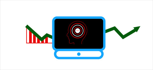 Poster - 2d illustration Growth and income concept. 
