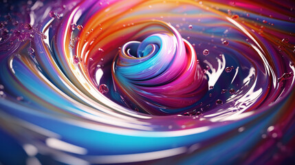 Poster - Abstract background with swirl of colors twisting in motion in vivid color vortex.