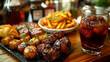 Captivating Close-Ups: Delectable Finger Foods and Drinks at the Pub
