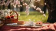 © Roman Enger - Indulging in a delightful picnic moment amidst the enchanting beauty of springtime