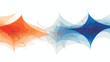 blue and orange spiderweb flat vector