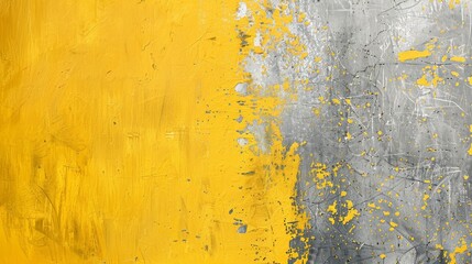 Wall Mural - A vibrant yellow and grey textured background, signifying optimism and balance.