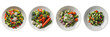 © ANILCHANDRO - Set of plate different type of healthy vegetables on a white bowl isolated on a transparent background