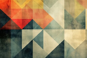 Poster - A colorful abstract painting with a lot of different shapes and colors