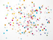 confetti colorful isolated on transparent background, transparency image, removed background