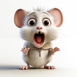 Cute scared mouse