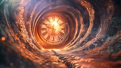 Wall Mural - background of time travel concept, a portal to any point in time. science fiction.