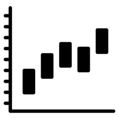 Canvas Print - Waterfall Chart Icon Element For Design