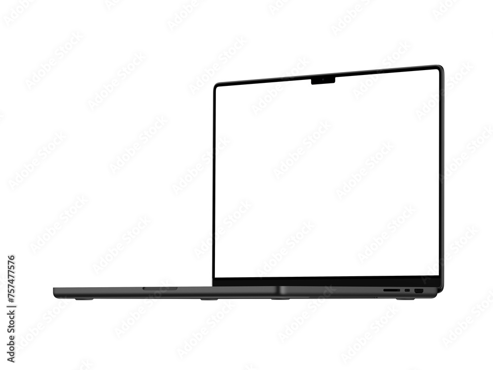 Laptop mockup transparent PNG for inserting images, isolated on white ...