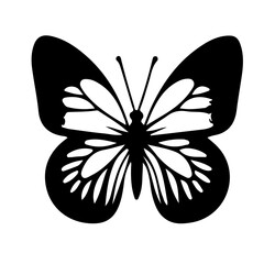 Wall Mural - black and white butterfly tattoo