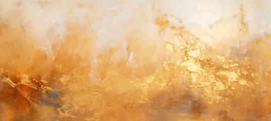 Wall Mural - Abstract painting background. Gold. Oil paint with a high textured texture