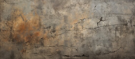 Poster - A detailed shot showcasing the weathered and rusted textures of a metal wall. The unique patterns and history reflected in the aged surface create a mesmerizing view