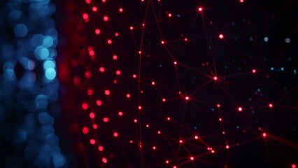 Poster - Abstract background. Connecting dots and lines ,Data technology background.	