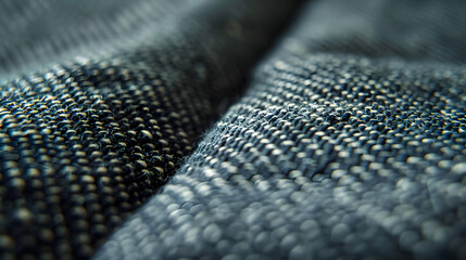 Poster - Macro shot of a black bumpy textured fabric that represents sophistication and uniqueness with its intricate details