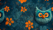 The Image Creatively Displays An Owl With A Blend Of Vibrant Colors And Distinct Patterns, Giving It An Artistic Touch