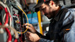 A Mechanic Using diagnostic equipment and tools to identify and resolve electrical, engine, and transmission problems