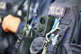 Fototapeta Paryż - Kamera policyjna na mundurze policjanta.

