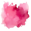 Pink Abstract Watercolor Shape isolated on white transparent background, PNG, Painted splash, splatter, Hand Drawn painted watercolor design element