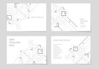 Wall Mural - Abstract geometric connect lines and dots. Simple science graphic background. Vector network technology concept