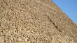 Detail of Great Pyramid of Giza, Egypt.