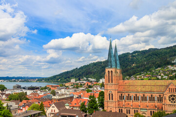 Wall Mural - View of Church of the Sacred Heart in Bregenz, Austria