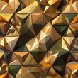 Abstract composition of 3D triangles. Gold and Yellow colors. Illustration